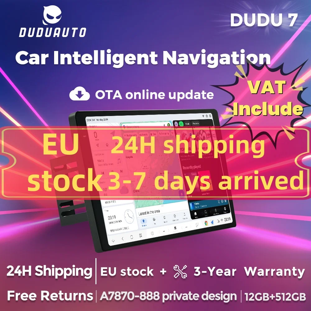 DUDUAUTO DUDU7 8-Core UIS7870 TDA7708 9.5 inch Android Wireless Carplay Intelligent Car Radio For universal VW peugeot BMW etc