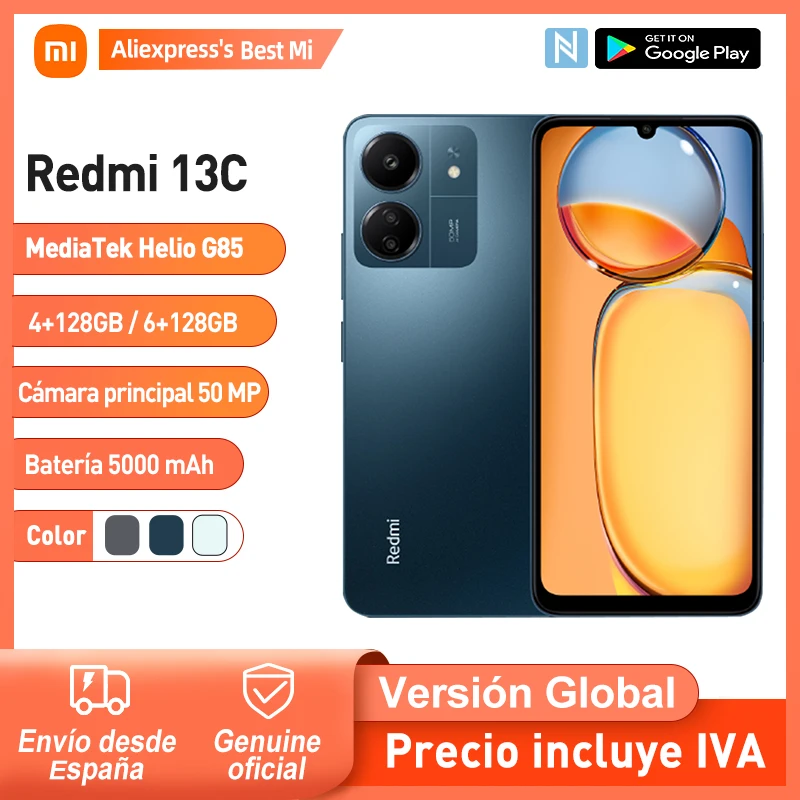 Xiaomi Redmi 13C Global Version 4GB+128GB MediaTek Helio G85 Display 6.74