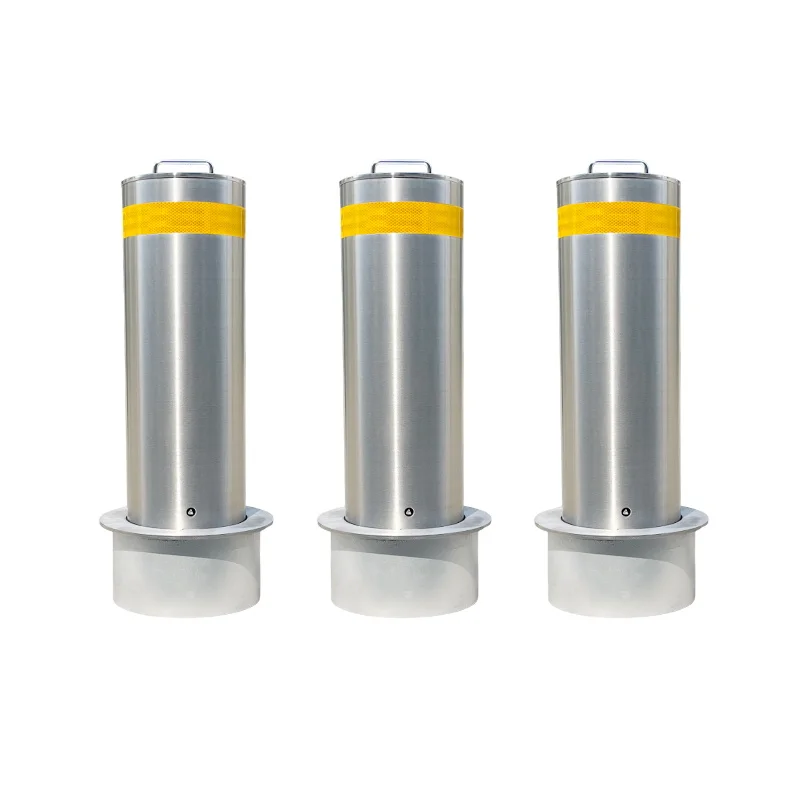 SS 304 Stainless Steel Parking Bollards Safety Shallow Barrier Manual Movable Safety Bollard