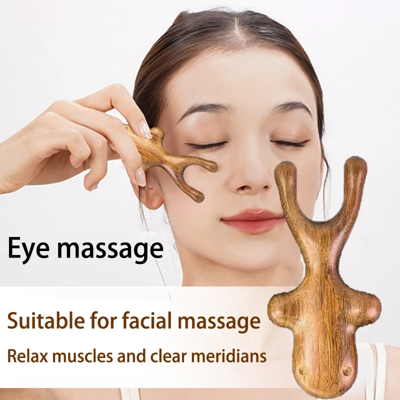 

1Pcs Golden Sandalwood Massage Comb Fish Shape Nose And Eye Acupoint Massage Comb Relieve Rhinitis Promote Blood Circulation