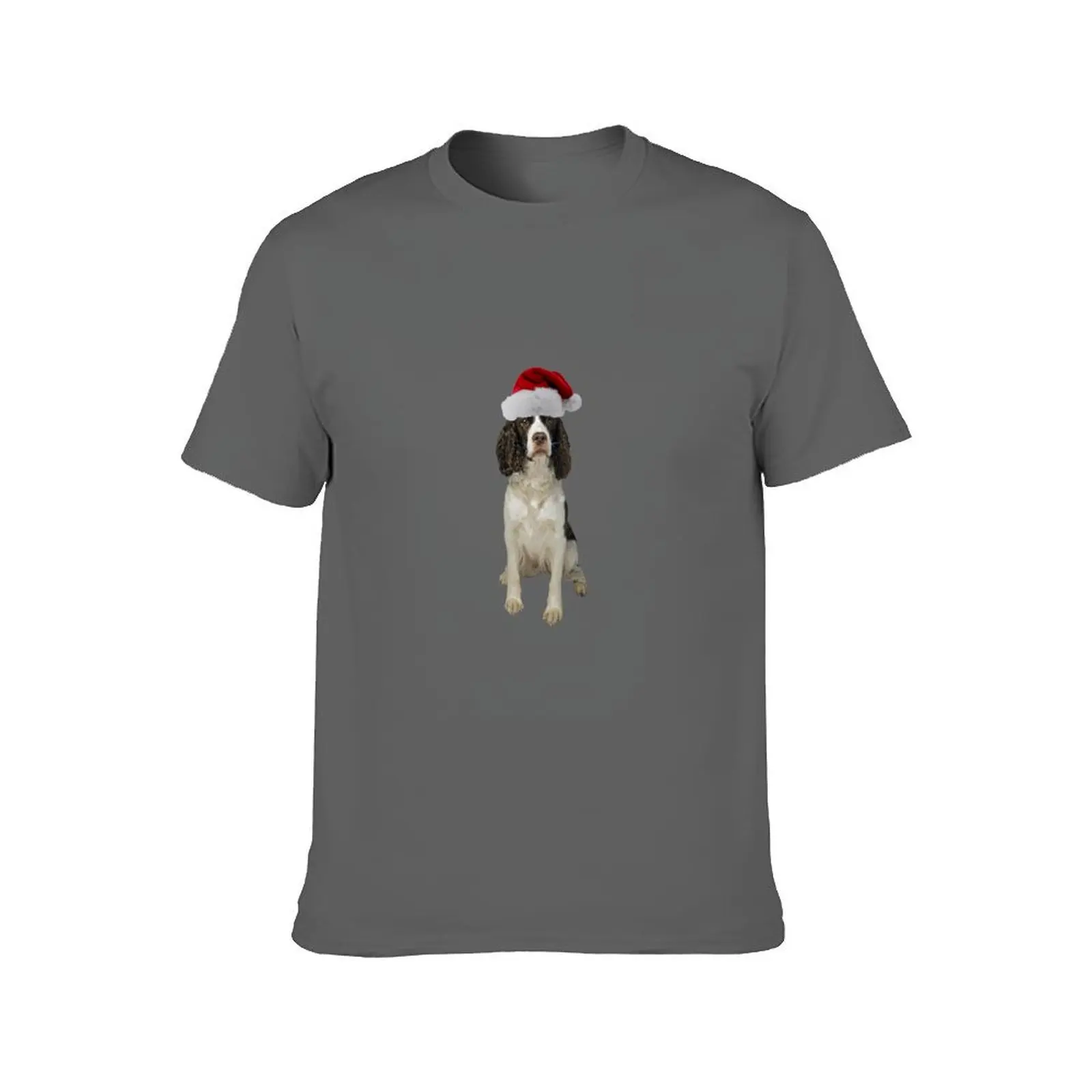 English Springer Spaniel Santa Claus Merry Christmas T-Shirt graphic t shirt vintage boys whites t shirt men