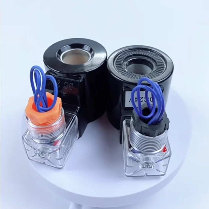 DSG-02 Copper Hydraulic Electromagnetic Valve Coil Inner Hole 19mm/20mm, Height 52mm, AC220V, DC24V, DC12V