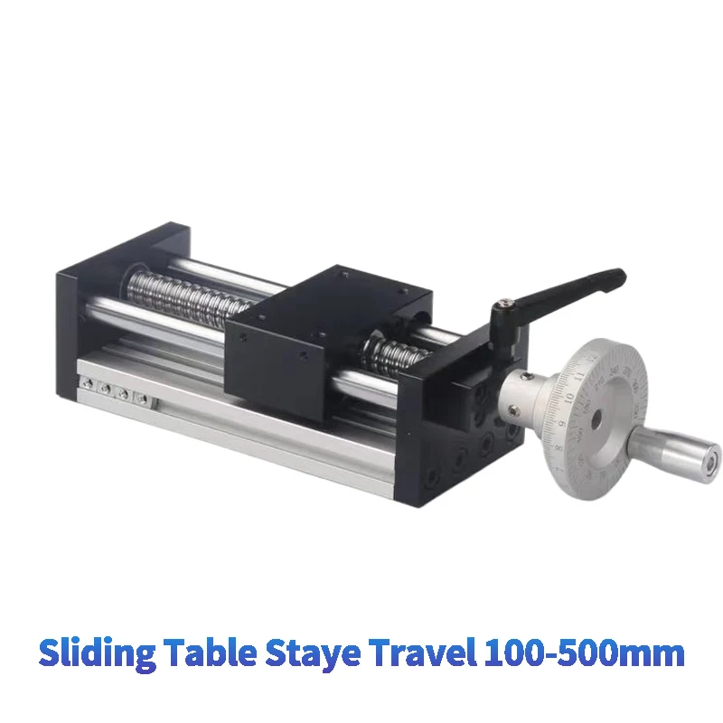 Ball Screw 1204 Manual Sliding Table Linear Guide Handwheel Module High-precision Linear Slide Dual Optical Axis CNC 3D Printer