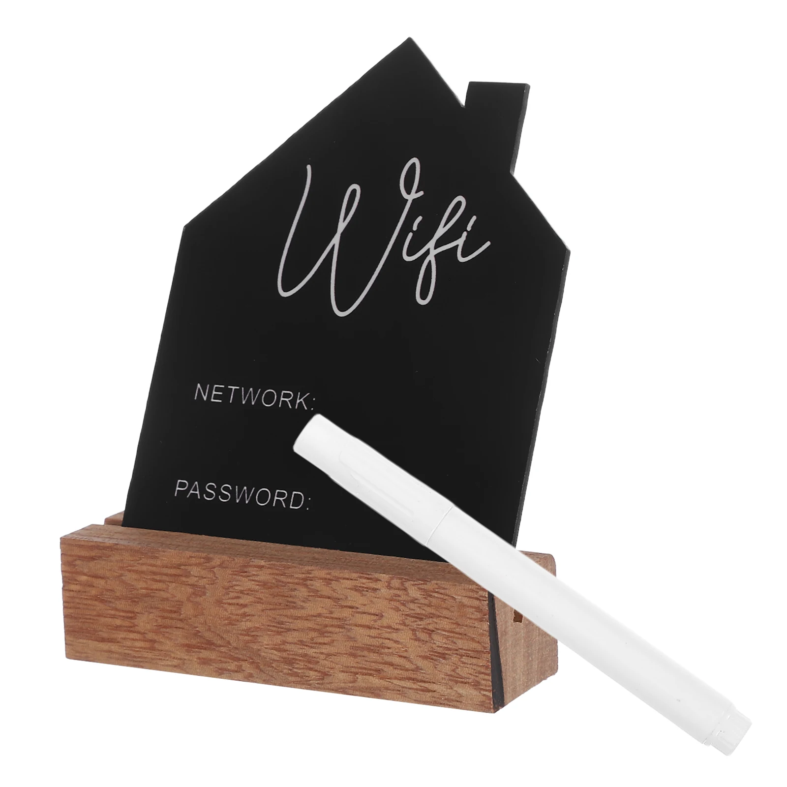 

Wifi Password Shaped Chalkboard for Home Office Decor Network Sign Conference Room Accessories Erasable with Pen
