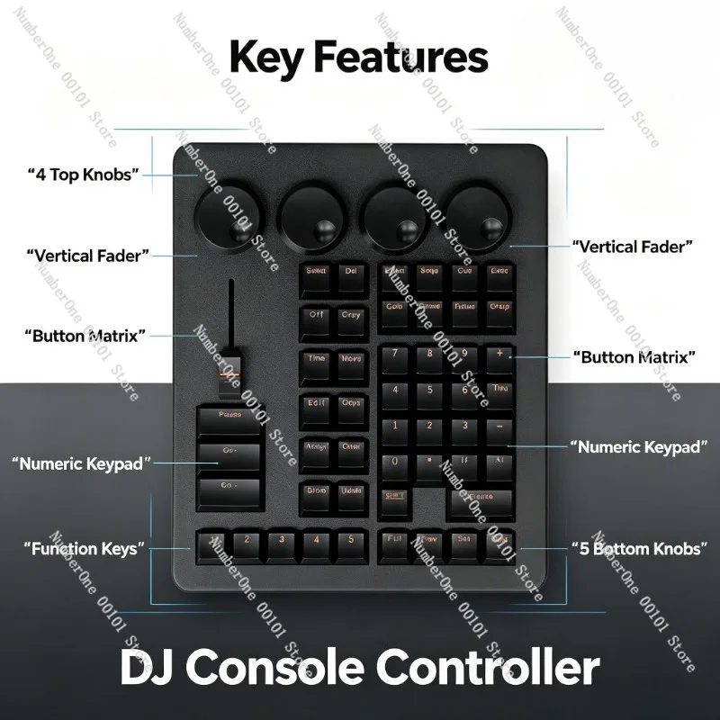 Professional DMX Console Stage Lighting Controller System Command Fader Wing