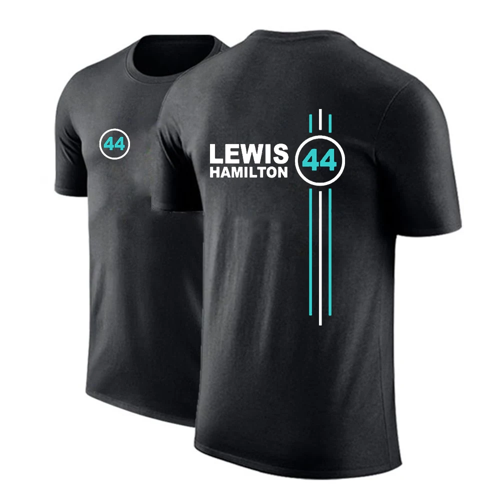 F1 Driver Lewis Hamilton Digital 44 Men Summer style Cotton T-shirt   Printing Fashion Short Sleeve Sport Fitness Stylish tops