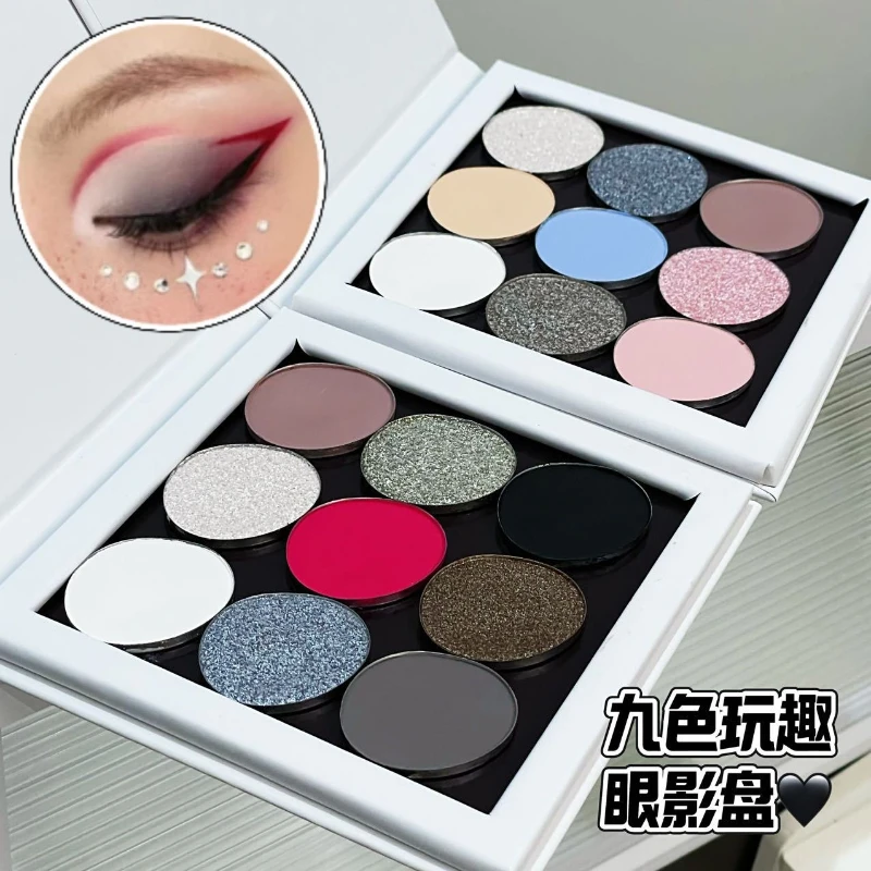 Palette di ombretti Palette per trucco occhi Polvere glitterata a lunga durata Fard rosa Ombretto viola Cosmetici ideali per le donne
