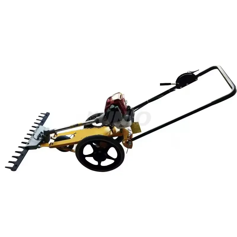 Grass Brush Cutter 51.7cc Grass Trimmer Hand Push Grass Cutter Two Wheel Brush Cutter 52cc Machine