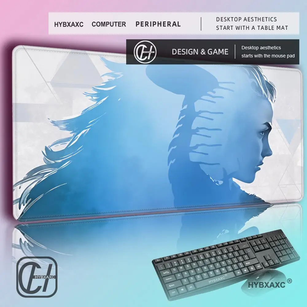 

HYBXAXC Mousepad Gaming H-orizon Z-ero Dawn Forbidden West MousePad LockEdge Thickened Computer Keyboard Table Non-slip DeskMat