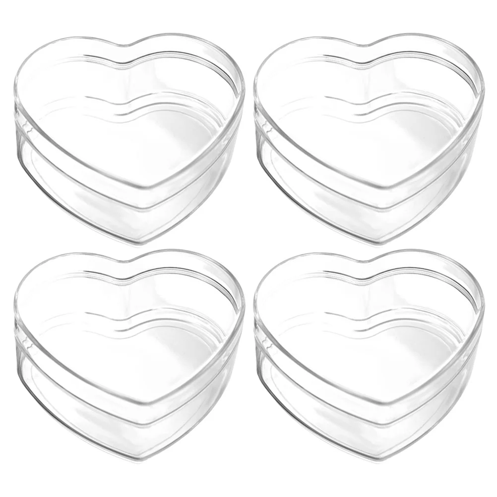 Lid Transparent Storage Box Clear Candy Boxes Heart-shaped Man for Favors Candies