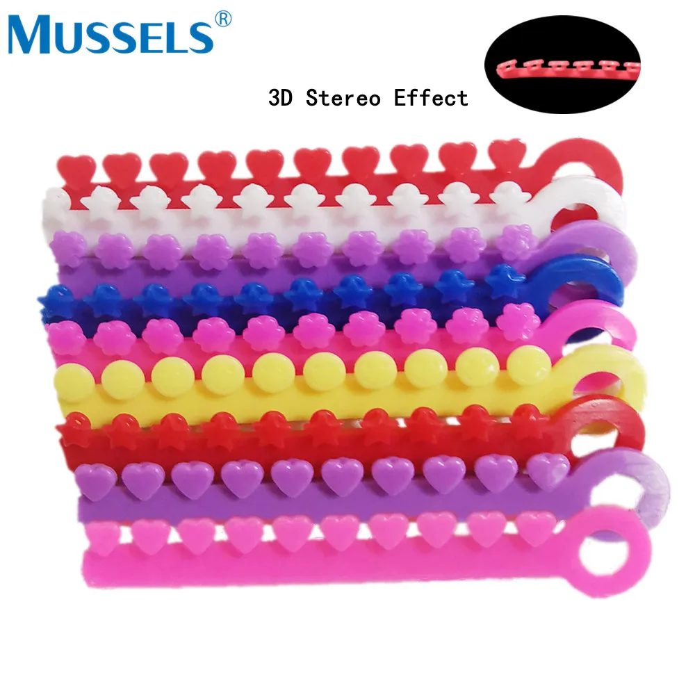 20 Sticks Dental Ligature Ties Orthodontic Elastic Bands Ring Cartoon Star Heart Flower Smiley for Dentistry Archwires Tool