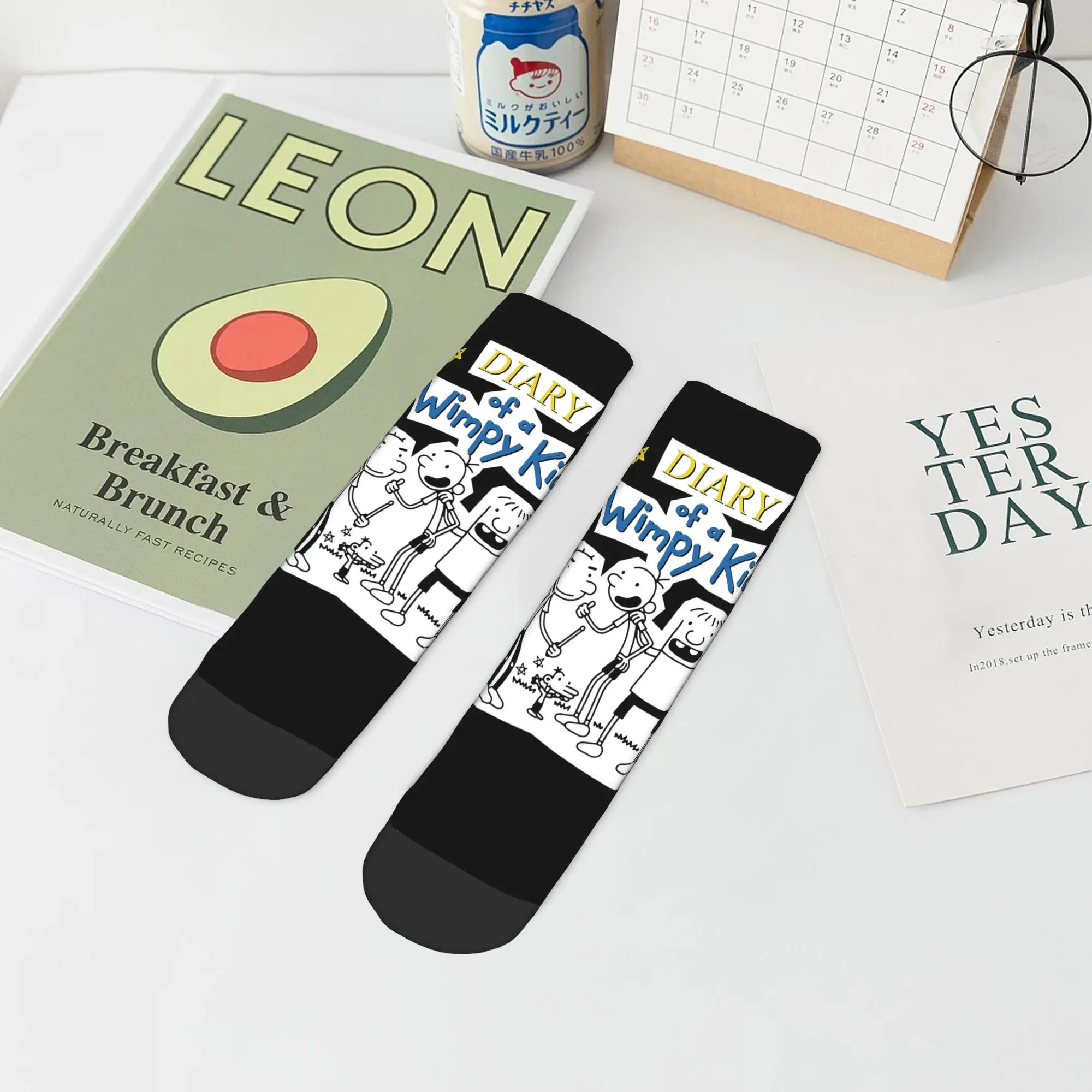 

Носки с изображением персонажей из «Дневника слабака», супермягкие носки в стиле Харадзюку, всесезонные носки, аксессуары для мужчин и женщин, рождественские подарки