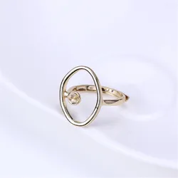 Domestic 14k Gold Plated Color Retaining Pearl Ring with Cool and Personalized Baroque DIY Accessories Wholesale Fit 7-9mm