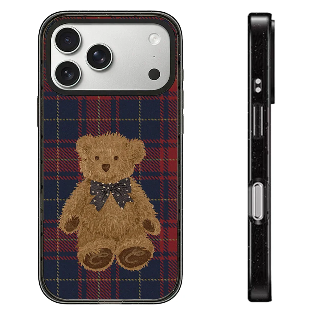 

Classic Retro Teddy Bear Acrylic Black Border Magnetic Case: Compatible with IPhone 17 16 15 14 13 12 Pro Max 17 Air