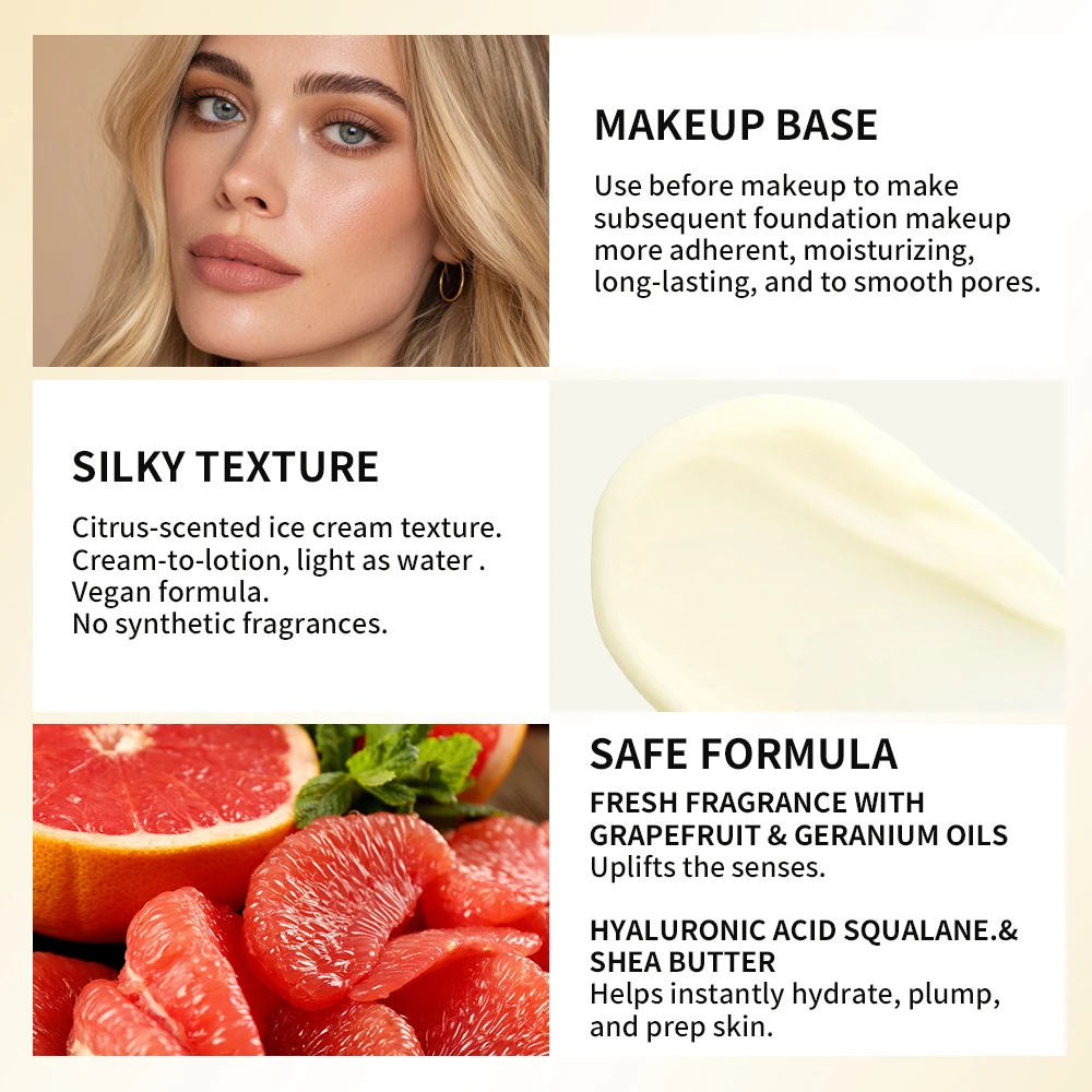 كريم أساس للوجه من Lakerain، مكياج يدوم طويلاً يغذي البشرة، ترطيب عميق بسلاسة، كريم أساس للمسام ناعم لا تشوبه شائبة