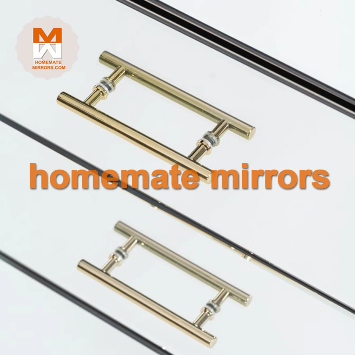 Classic Glass Mirror Mirrored TV Stand