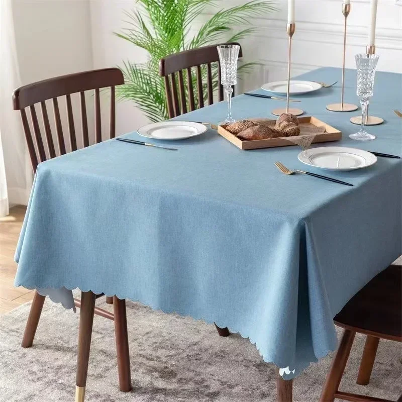 

Table Cloth Art Solid Color Table Cloth Plain Tea Table Cloth Cotton and Hemp Fresh Student Book KJDAN79