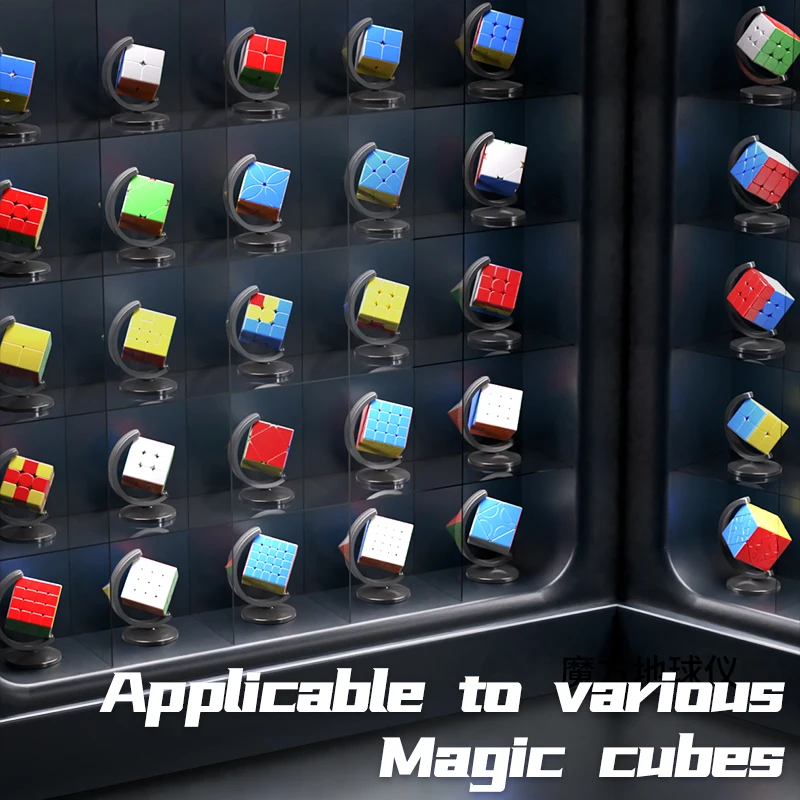 [CubeFun] MOYU Globe Magic Cube ยืน 2x2 3x3 4x4 5x5 สติกเกอร์วงเล็บปริศนาสีฐานพลาสติกผู้ถือของเล่นสําหรับของขวัญเด็ก