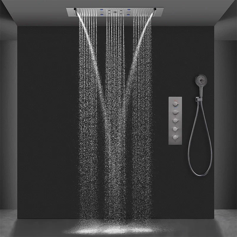 رأس دش مخفي مدمج، مثبت على الحائط، مخفي، مدفون مسبقًا، مرتفع السماء، رأس دش عملاق مع وظيفة الموسيقى #2