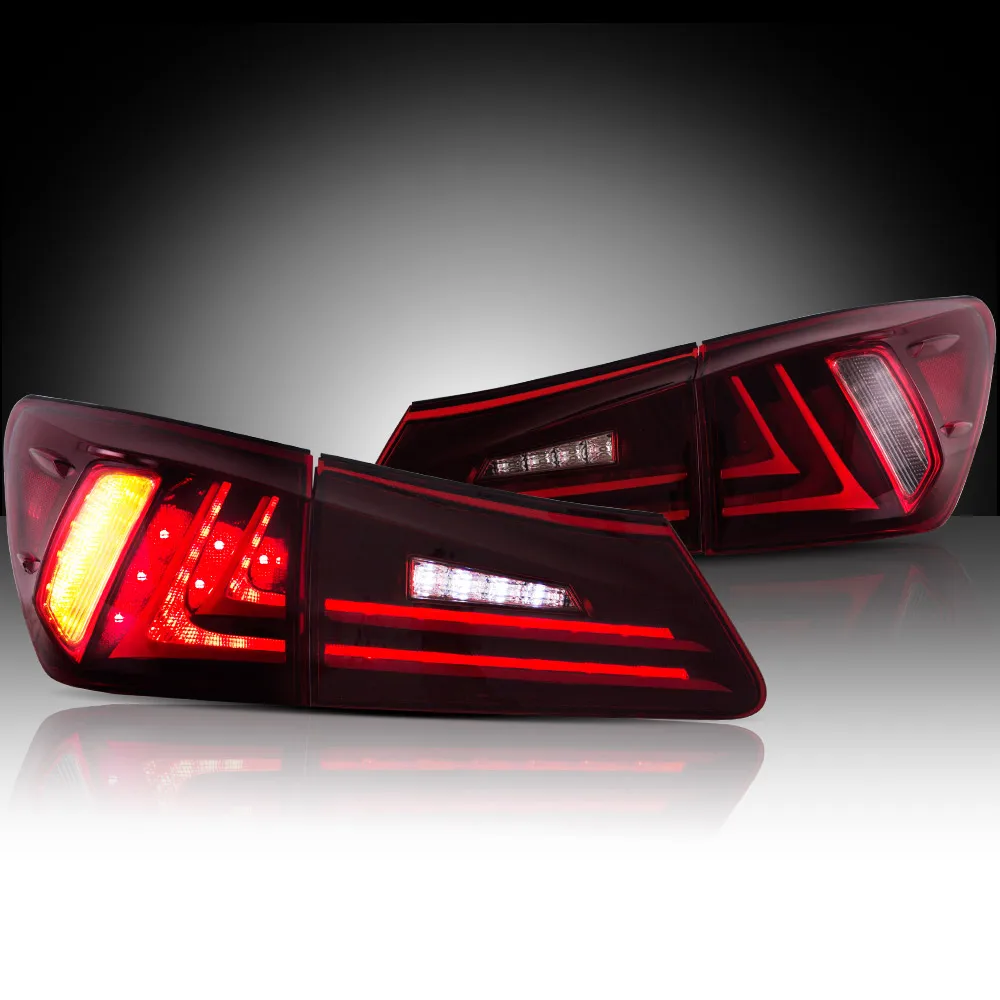 Volledige LED achterlichten voor Lexus IS250 IS350 IS F XE20 2006-2012 achterlichtunit sequentiële amber knipperlicht startanimatie 2 stuks