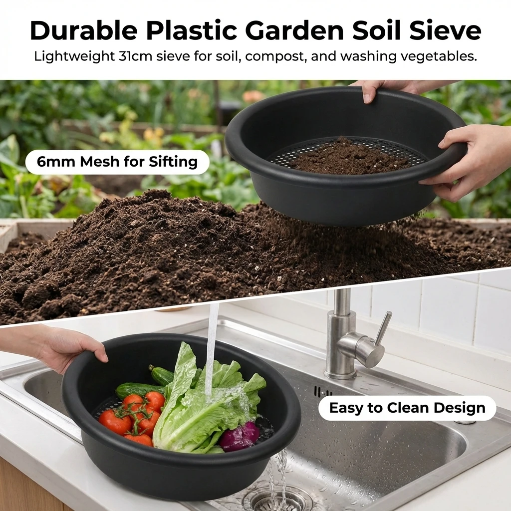 Plastik Bahçe Eleği Taşınabili - Garden Sieve Soil incelemesi ve fiyatı