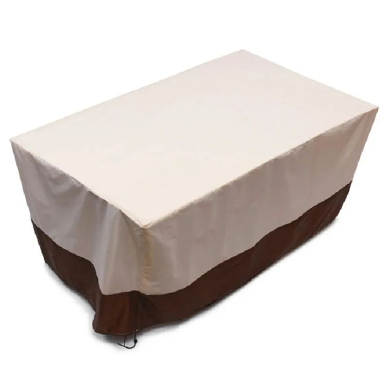 Beige 210D Waterproof Cover Outdoor Garden Patio Furniture Cover Chair Sofa Table Dustproof Cover Rain Snow Protective Cover