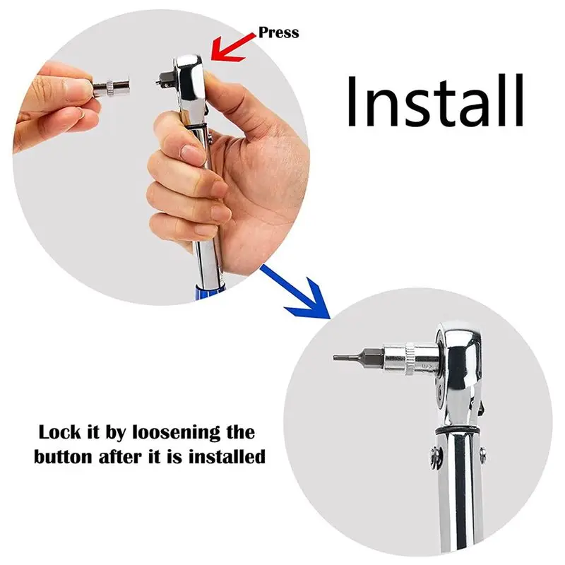 

Набор динамометрических ключей для велосипеда A24I, привод 1/4 дюйма, щелчок 17,7 дюйма./фунтов. до 212,4 дюйма./фунта. (2-24 Нм) для шоссейных горных велосипедов