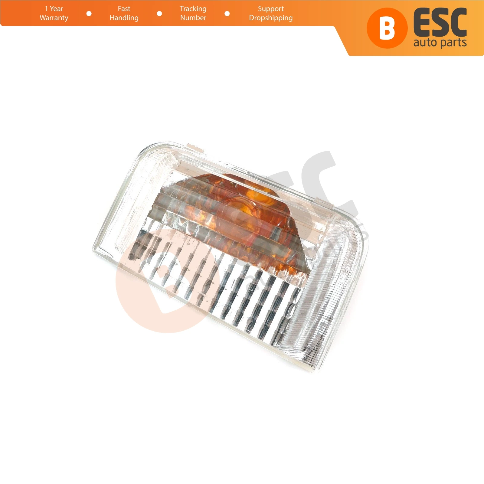 ESC Auto Parts ESP909-2 Side Door Wing Mirror Indicator Lamp ORANGE Lens RIGHT 71748253, 6325.H1 for Fiat Peugeot Citroen MK3