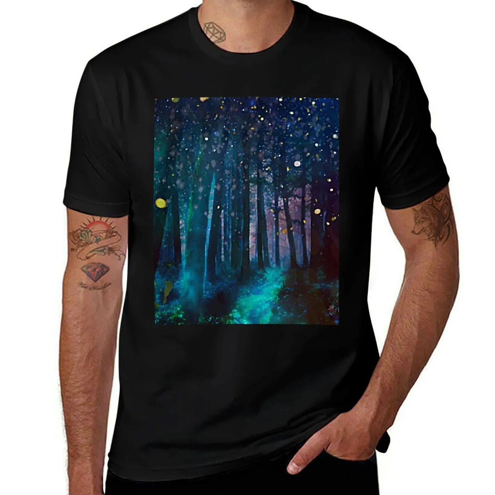 Firefly Forest T-Shirt Tough Fabric Work Tee T-Shirt