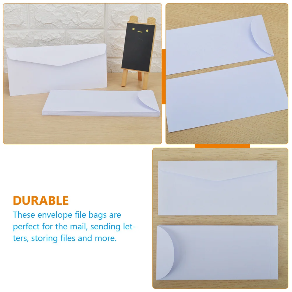 20 قطعة مغلفات فارغة ورق سميك أكياس ملفات متعددة الوظائف للرسائل تخزين النقدية مكتب التموين لا مغلف كلمة المحمولة