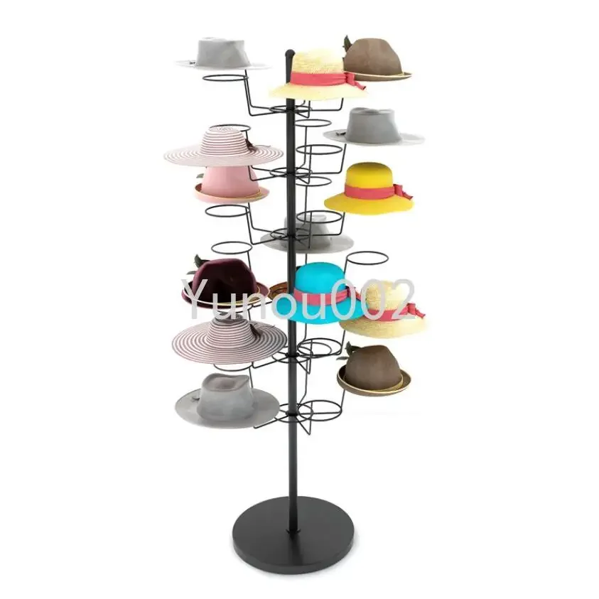 

Display Stand Floor Women's Clothing Children's Mother and Baby Storage Hat Rack Hanging Hat Holder Multi-layer Gold Hat