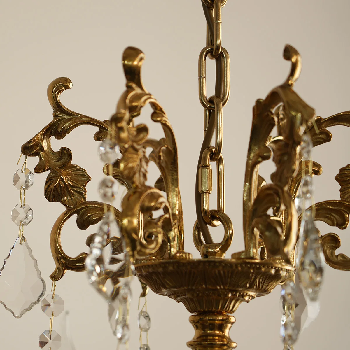 

crystal chandelier medieval light villa all copper living room dining room study creative brass c