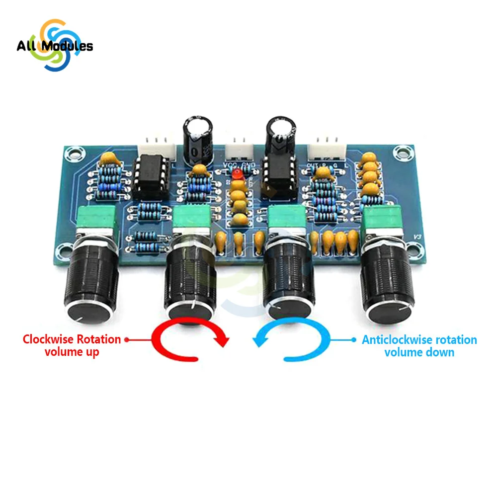 XH-A901 NE5532 Tone Board preamp Pre-amp With treble bass volume adjustment pre-amplifier Tone Controller For amplifier Board