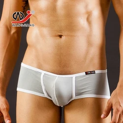 Modal Underwear Men Sexy Low Rise Briefs Soft Mini Boxer Trunks Fashion Underpants Male Elastic Boxer Shorts Traceless Panties