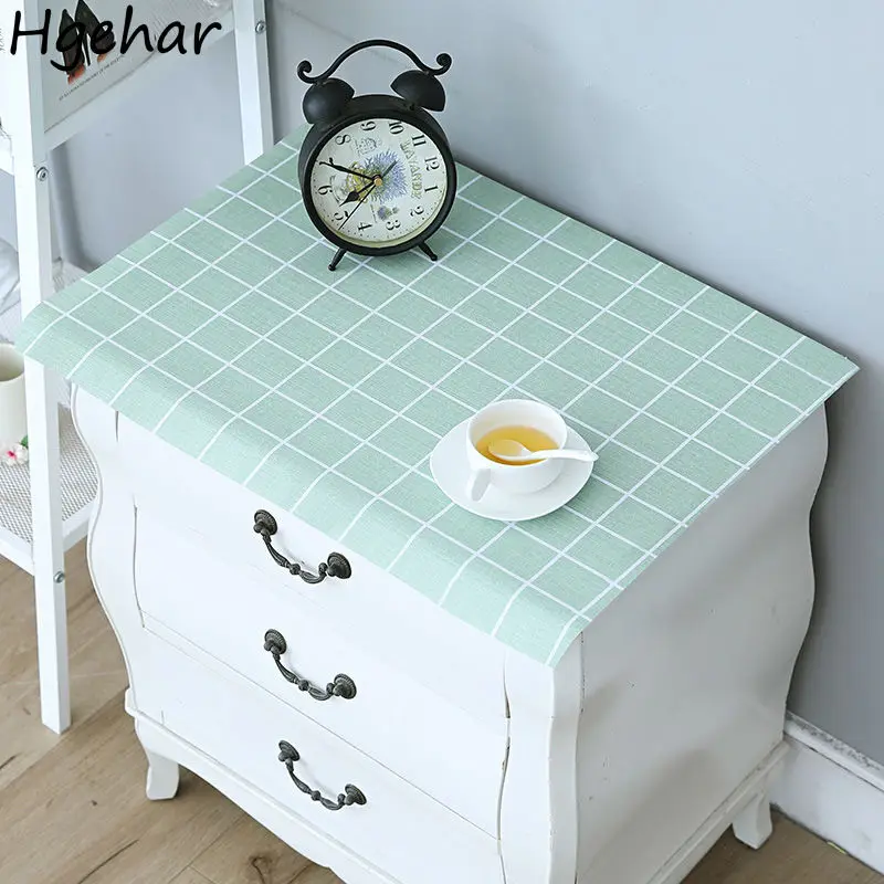 

Декоративные клетчатые водонепроницаемые пылезащитные Чехлы, ПВХ салфетка для шкафа, маслостойкая прямоугольная защита мебели, украшение для микроволновой печи