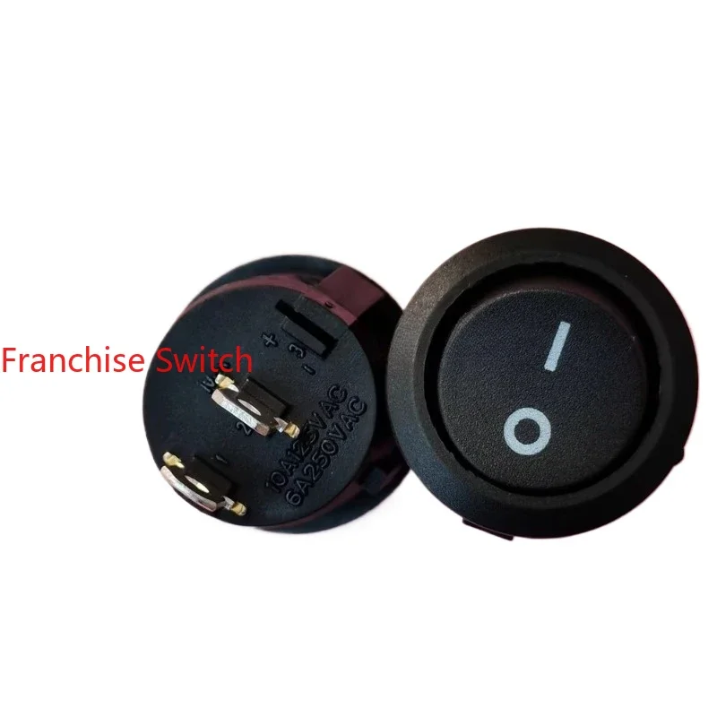 

10PCS Ship type rocker switch MR-5 round two feet gears black opening 20MM