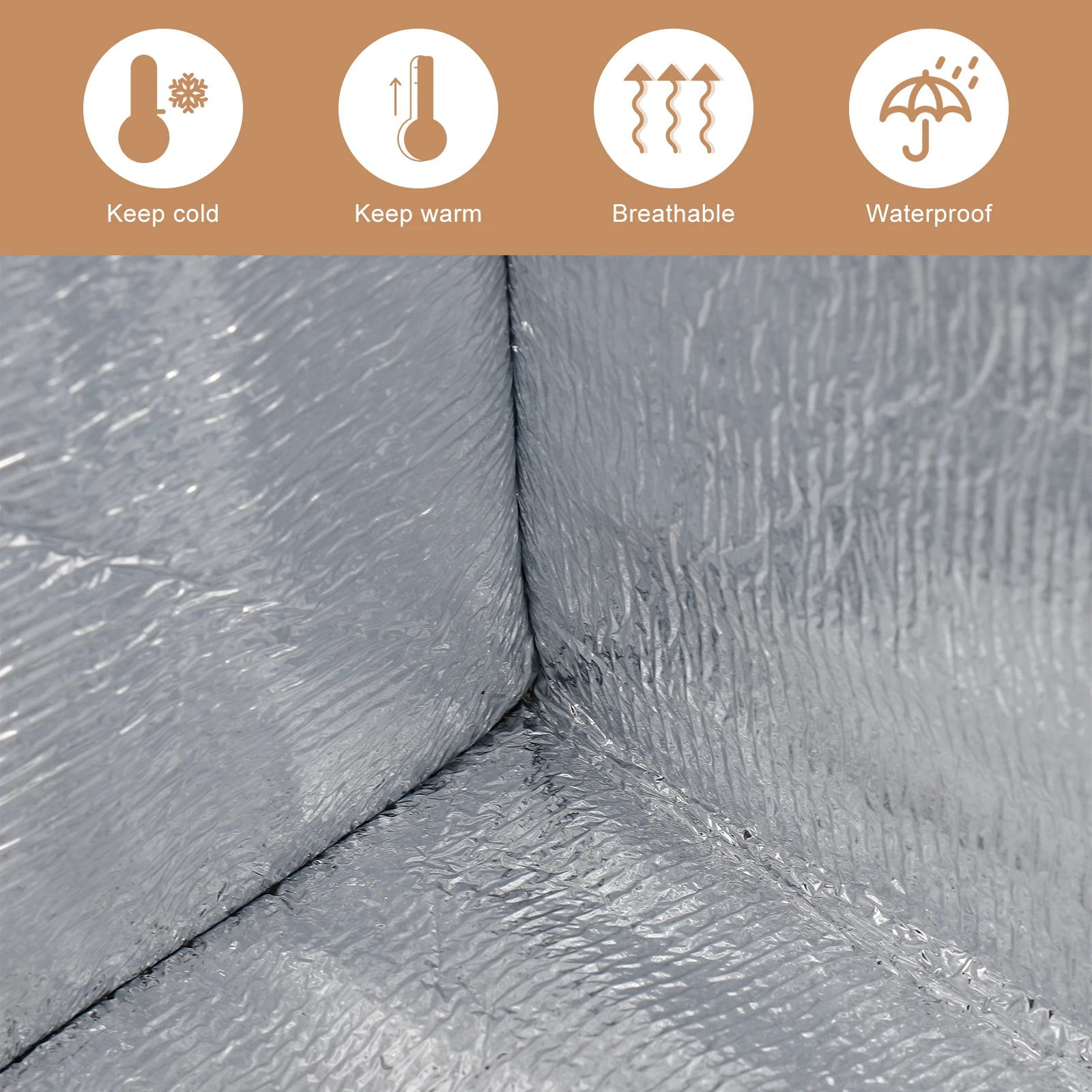 

Insulated Food Storage Thermal Cake Pizza Seafood Carry Bag Portable Reusable Durable Thickened Multipurpose Lunch Cooler Bag