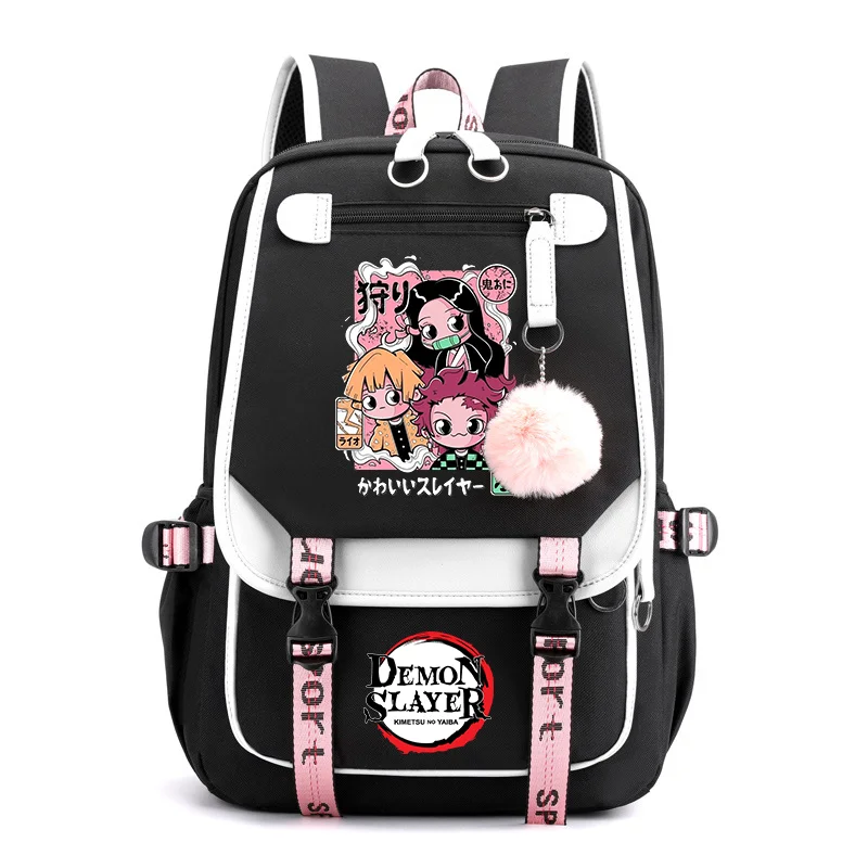 Hot Anime Cartoon Harajuku Rugzak Nieuwe Mode Voor Zowel Mannen Als Vrouwen Outdoor Straat Cool Rugzak Grote Capaciteit Usb Rugzakken