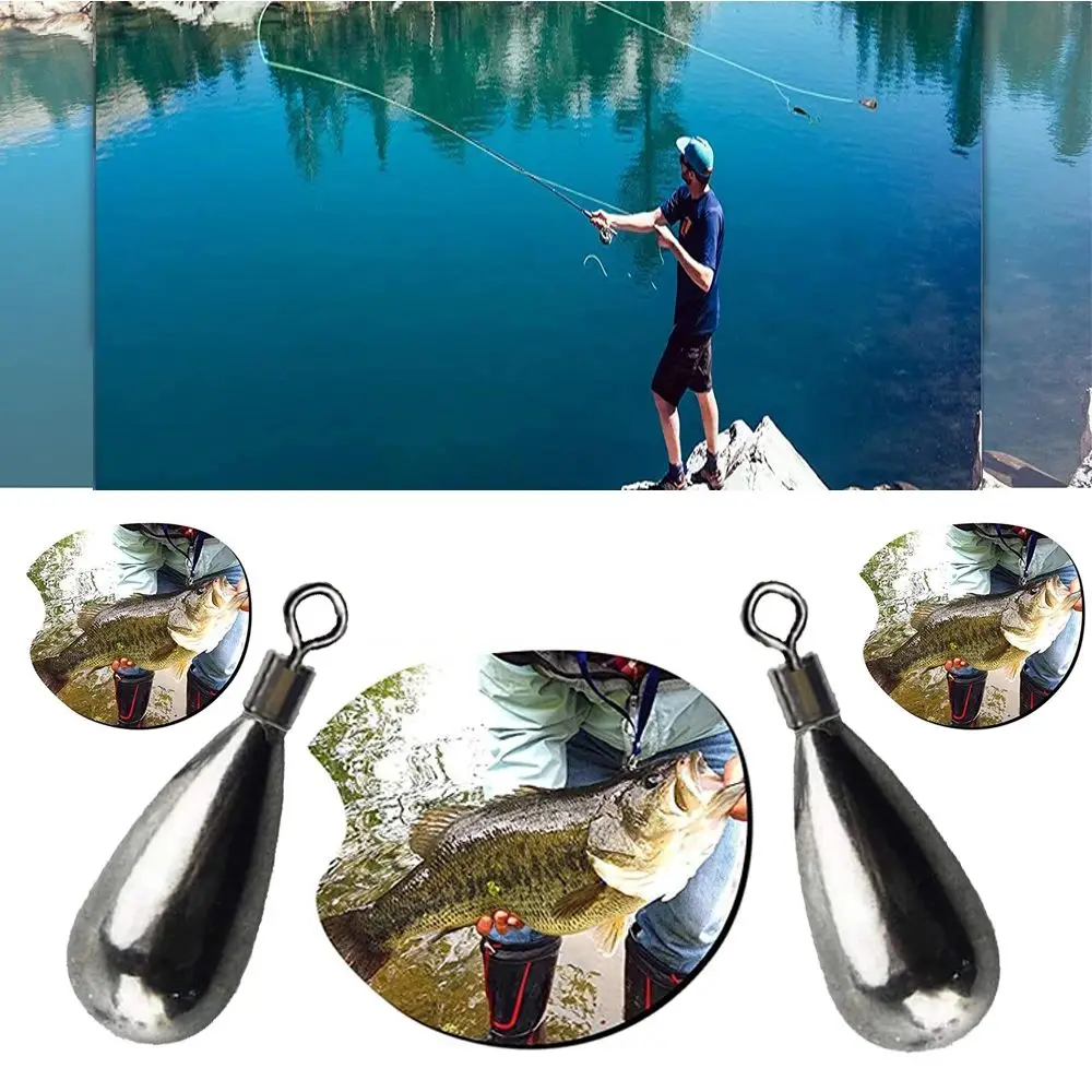 High Quality Additional Weight Tear Drop Shot Weights Sinker Line Sinkers Fishing Tungsten fall Hook Connector