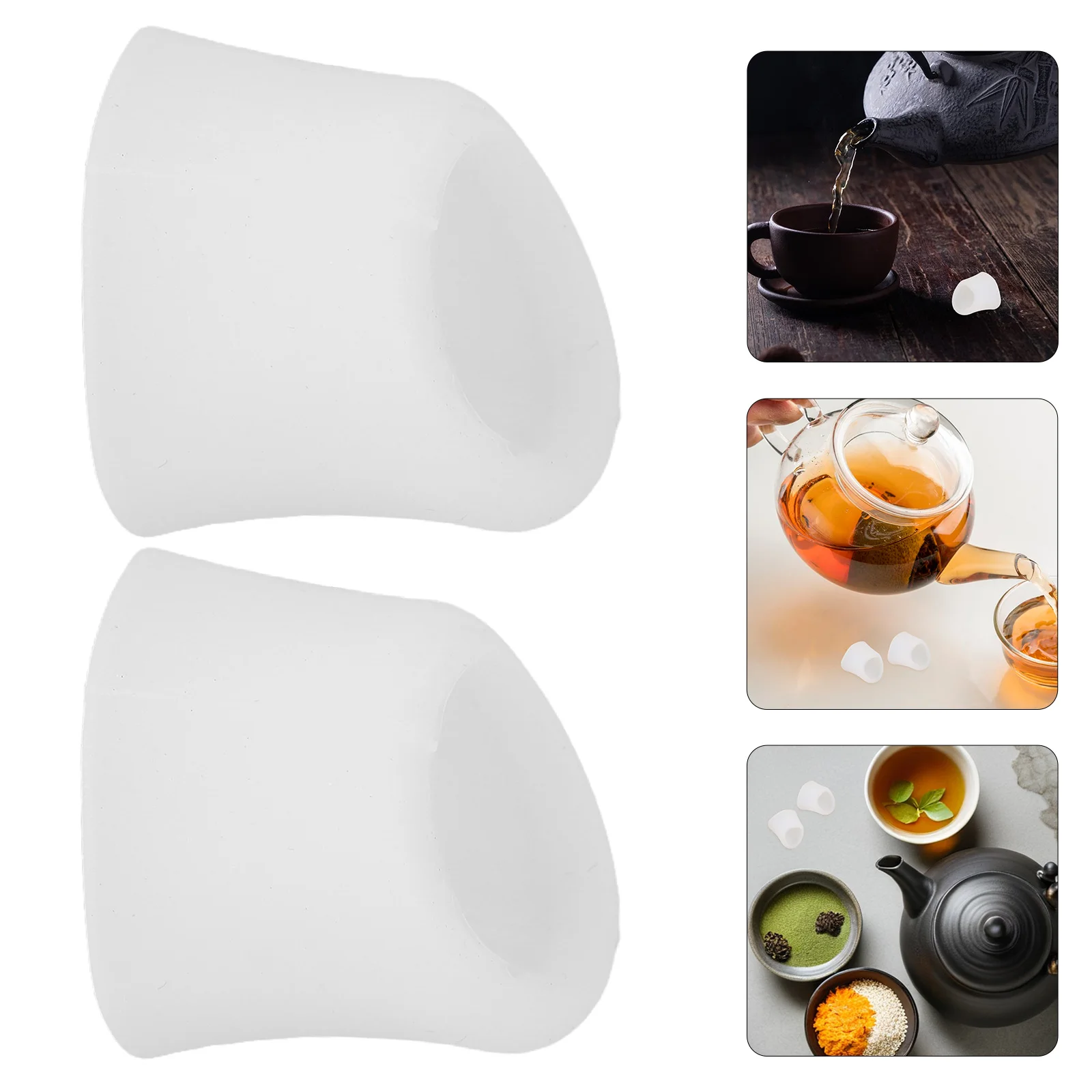 

2pcs Silicone Teapot Spout Protector Universal Kettle Spout Cover Anti-Leak Spill Proof Heat Resistant Easy Install Detachable