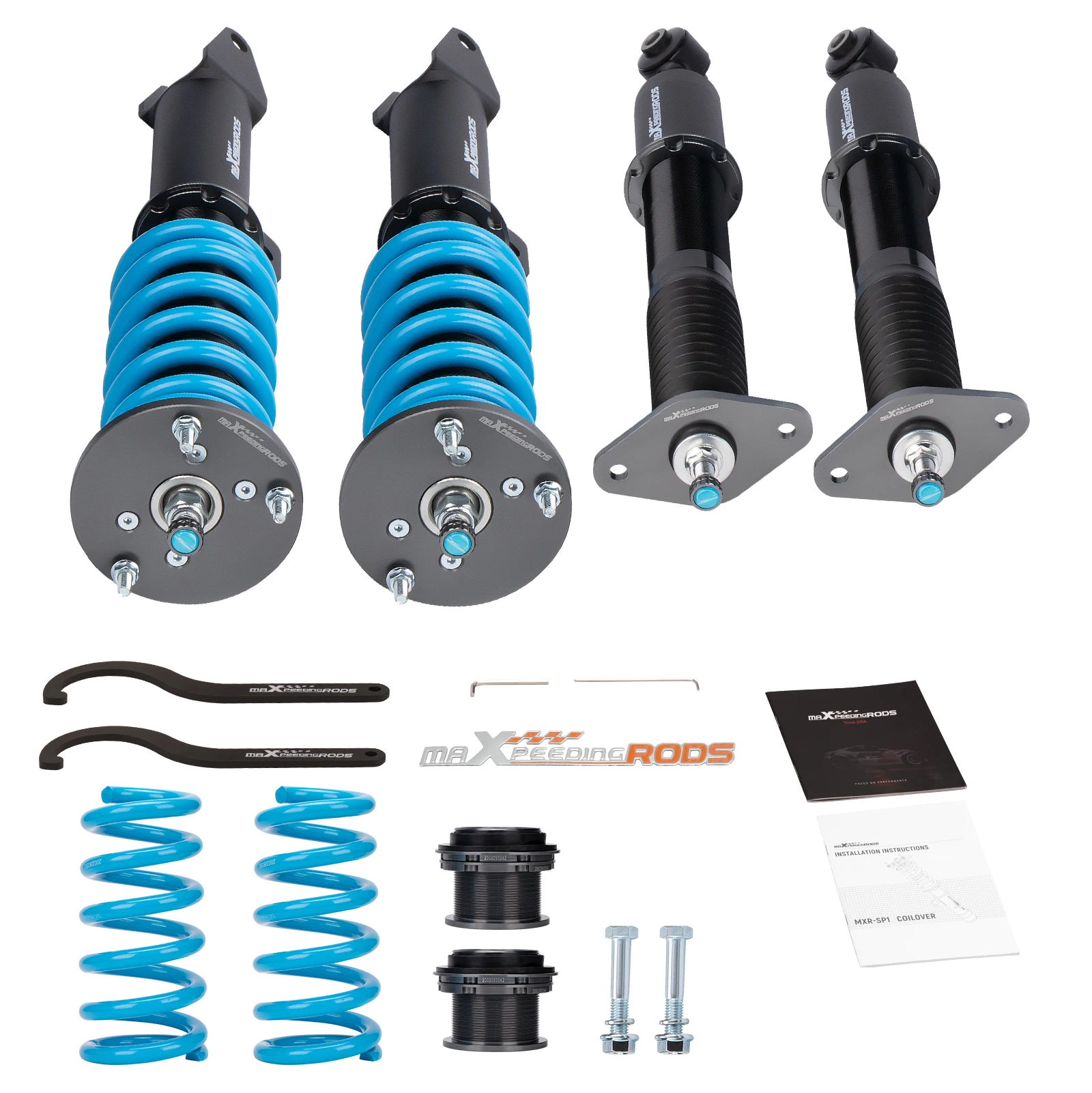 Maxpeedingrods COT6 Coilovers Coils Springs For Dodge Charger RWD 2006-2010 Adjustable Height & Damper Lowering Coilover