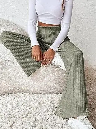 Casual Loose Women's Pants High Waist Splicing Design Summer New Sle Comfortable Breathable Faion Ladies Trousers