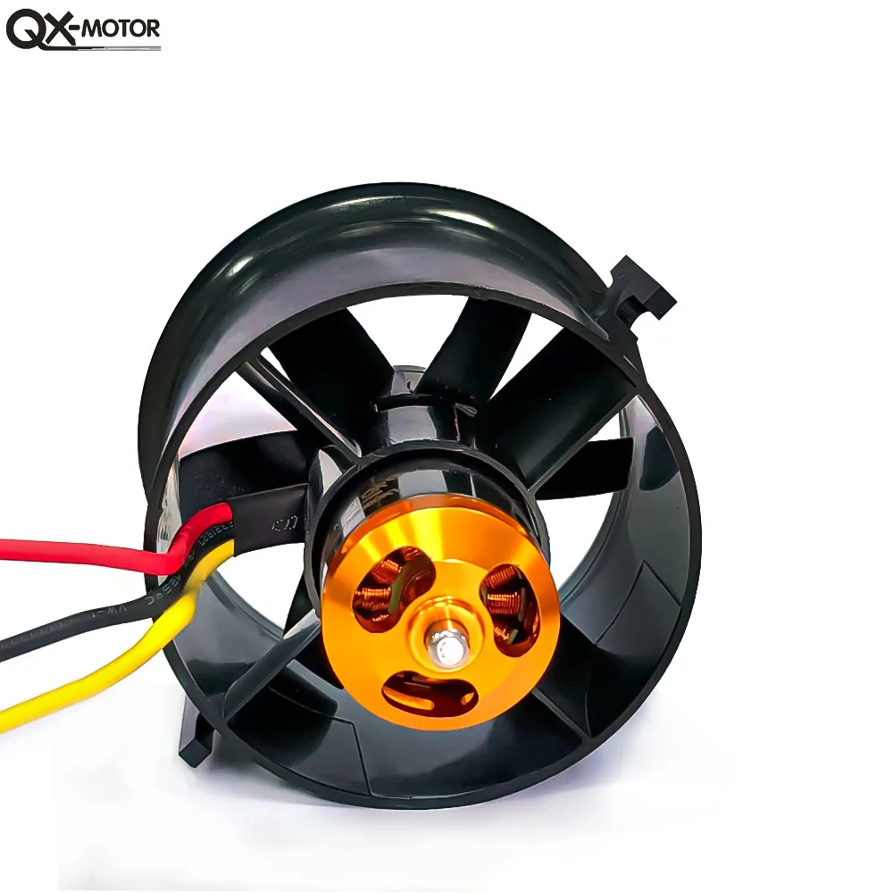 QX-Motor 70mm 6 Blades Ducted Fan EDF With 2827 2300KV 3500KV 3800kv Brushless Motor For Jet Multicopter Drone Fixed-wing Parts