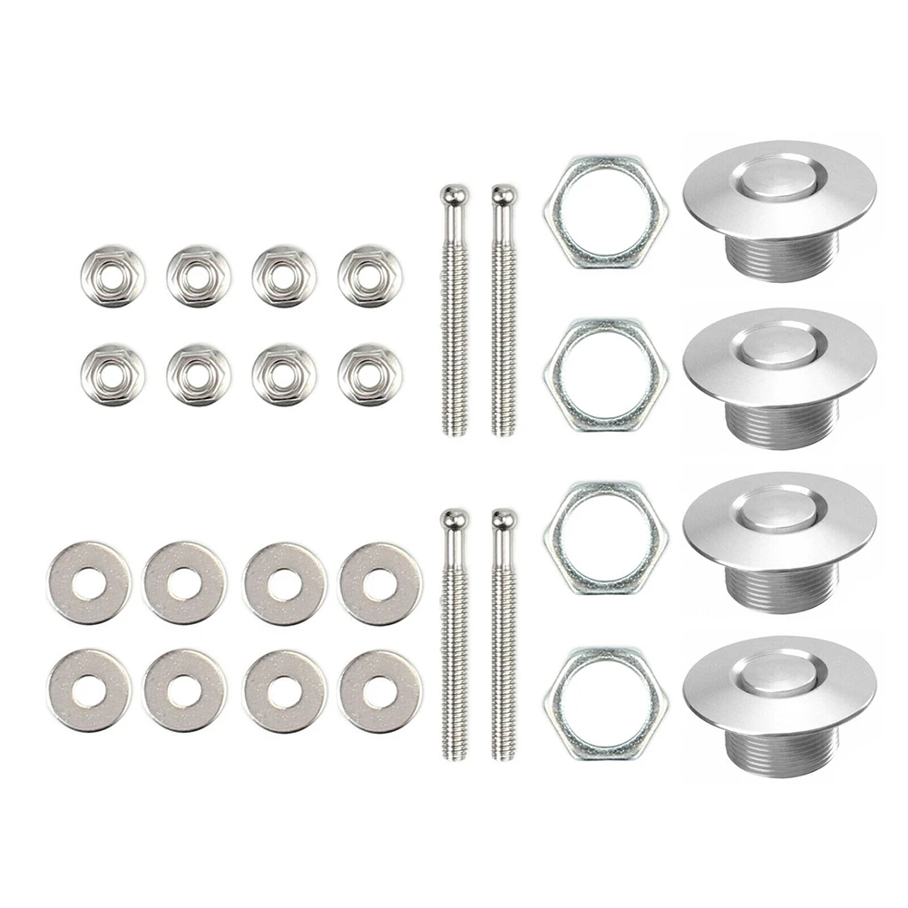 

Зажим для замка. Быстросъемная кнопка. Сделайте свой автомобиль. Более стильный. Серебряная булавка, 4 комплекта автомобильного зажима, высокая температура.