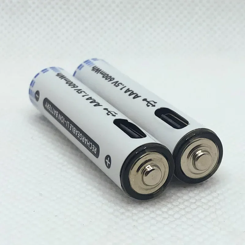 Lithium Battery AAA/AA for Mic Toy Flashlight Rechargeable with Real 2500mWh 600mWh High Capacity USB-C Direct Fast Charge 1.5V