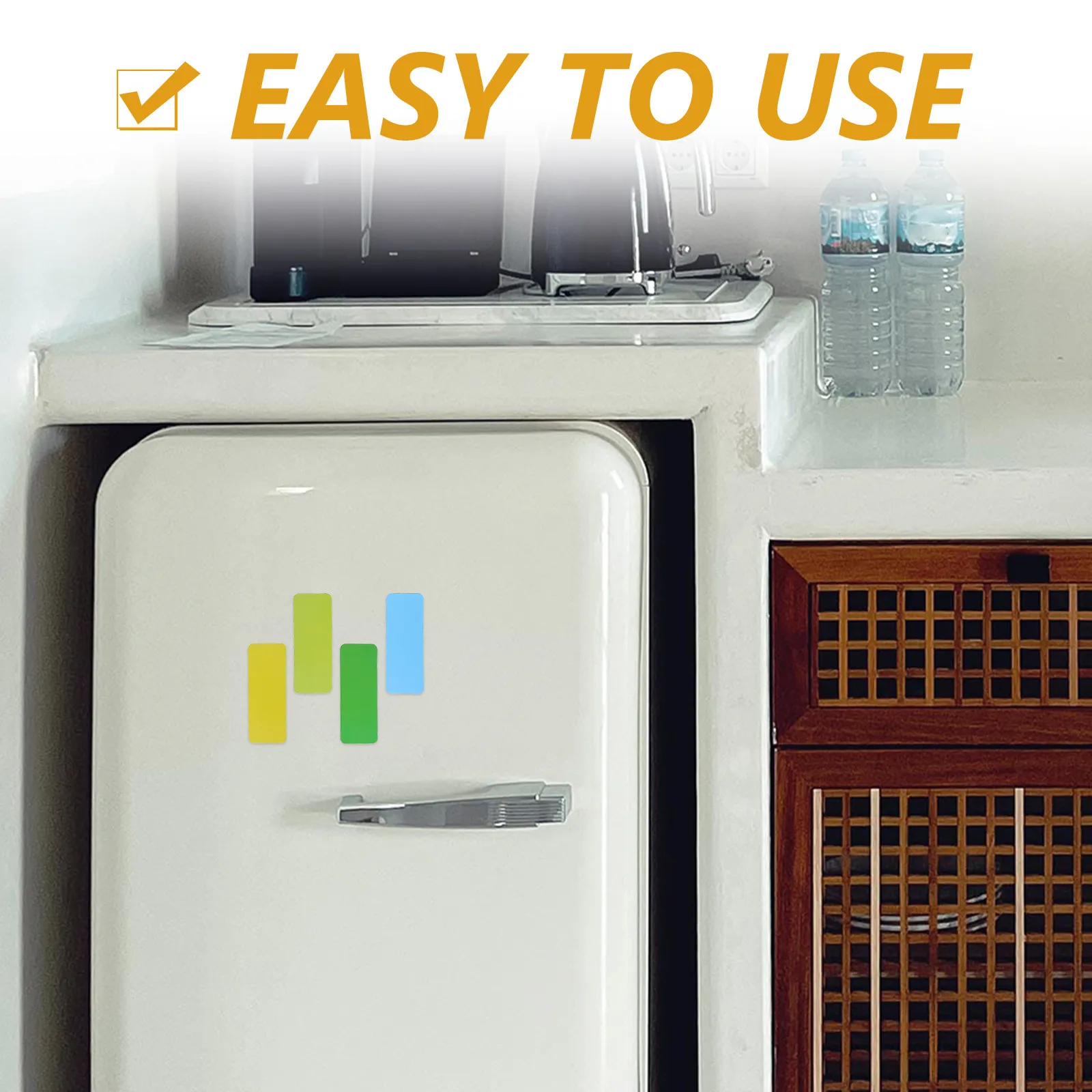 1Set Dry Erase Magnetic Labels Strong Adhesion No Residue Removable for Whiteboard Refrigerator Iron Surfaces Home Office