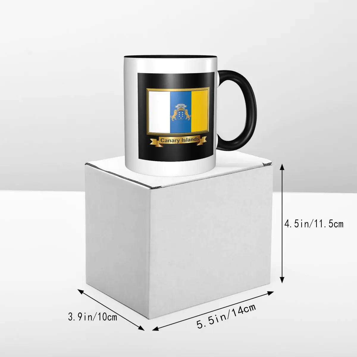 اسبانيا العلم جزر الكناري المحيط القدح مضحك أكواب القهوة السيراميك أكواب الشاي كوب حليب درينكوير هدايا للمرأة رجل #5