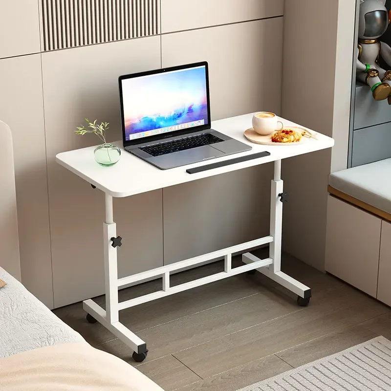 Bed Office Bedside Table Folding Lifting Table Desk Exit Universal Wheel Desktop Adjustable Height Home Dormitory