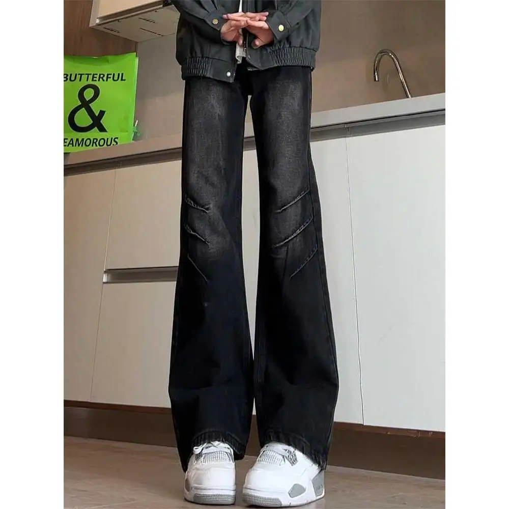 

Мужские узкие прямые джинсы Waed Bla High Street в американском стиле ретро, длинный зауженный нож, повседневная одежда, молодежная мода