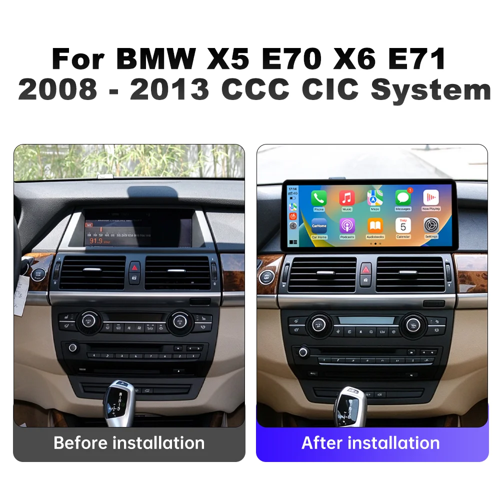 12.3 Inch Navi for BMW X5 E70 X6 E71 2008 - 2013 CCC CIC System Car Radio Android 16 Multimedia Video Player HD Touch Screen